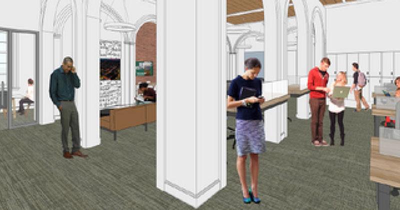 Torrey Hall renovations mock-up