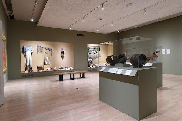 Inside of a museum gallery.