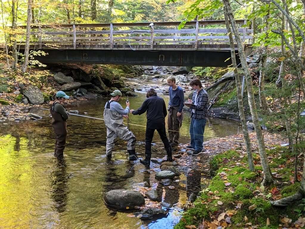 Student Water Researchers in Stream